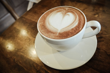 Latte art heart