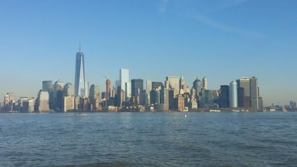 Fototapeta na wymiar New York Skyline from Liberty Island