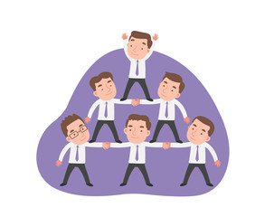 Human pyramids and teamwork