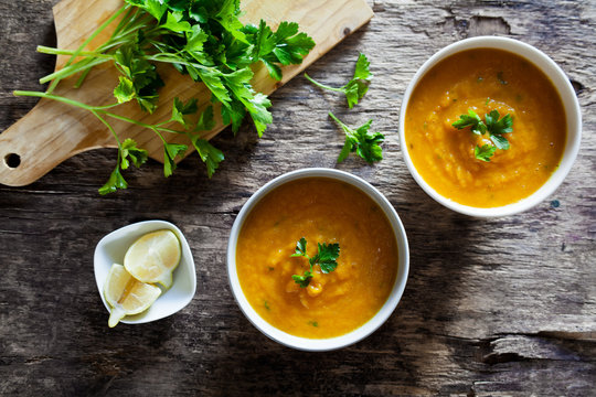 Bowls Of Carrot Soup
