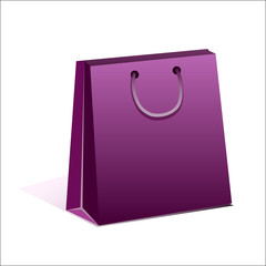 Shopping Paper Bag Purple Violet