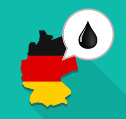 Map of Germany with  an oil drop icon