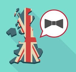 Map of UK with  a neck tie icon