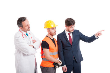 Men with different professions