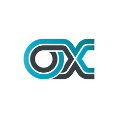 Initial Letter OX Linked Design Logo