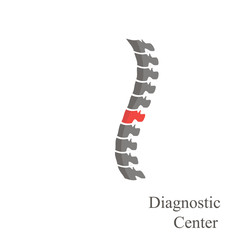 Spine logo diagnostic Center on a white background