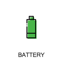 Battery flat icon