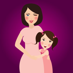 mom love her daughter hug in a portrait smile beautiful relationship