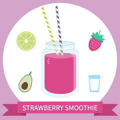 Healthy smoothie illustration.