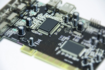 Fototapeta premium microchips and transistors