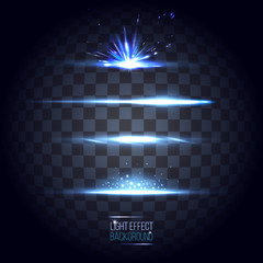 set of neon abstract lens horizontal stripes on transparent back