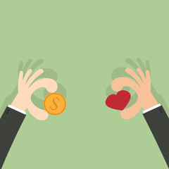 give money give heart for love