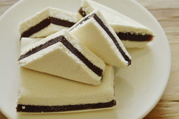 glutinous rice flour stuffed sweet mashed red bean Chinese snack for autumn festival