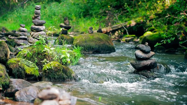 beautiful cold fresh river landscape