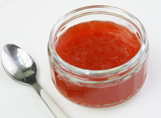 coulis de fraise dans verrine