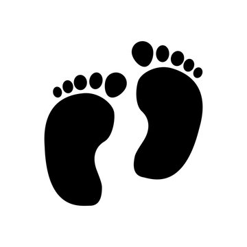 Baby footprint silhouette