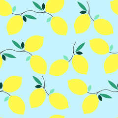 Lemons seamless background.