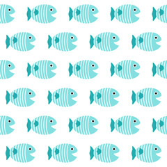 Fototapeta premium Fish seamless pattern. Vector illustration.