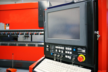 CNC press brake machine - control panel