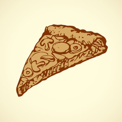 Pizza. Vector drawing