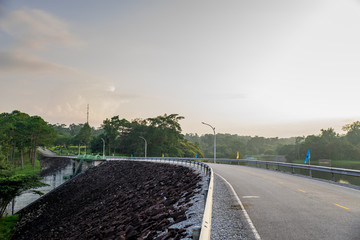 Fototapeta premium Road on Dam