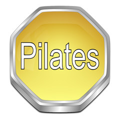 Pilates button - 3D illustration