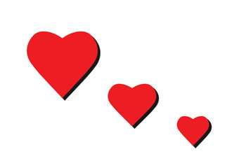 heart vector on white background