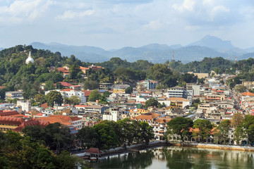 Fototapeta na wymiar View of Kandy in Sri Lanka