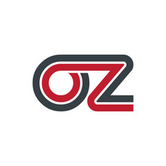 Initial Letter OZ Linked Design Logo