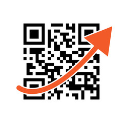 Qr code with red arrow