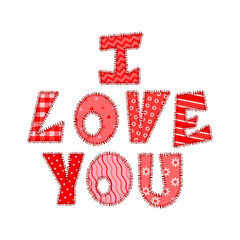 Romantic card with text