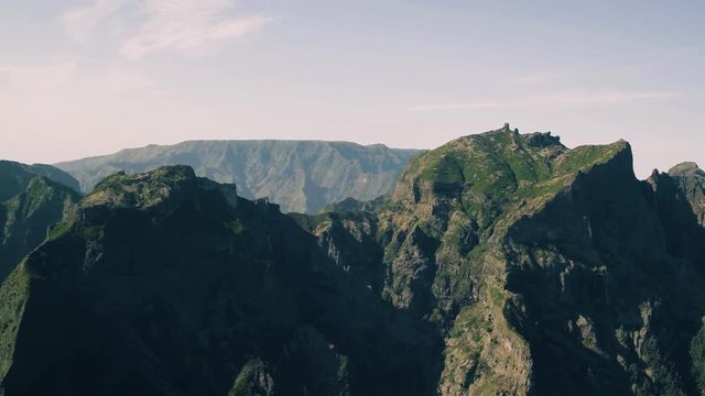 Aerial View of Rock and Mountains Landscape 