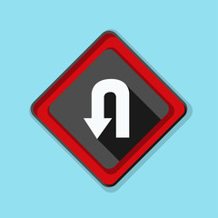 U-Turn sign illustration