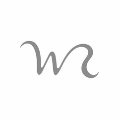 WR Text Initial Logo Vector