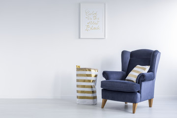 Room with wall poster