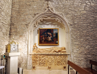 Sepulcro en la Capilla de los Coca, iglesia de San Pedro de Ciudad Real, España