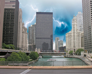 Storm approaching Chicago, Illinois