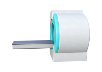 3D Rendering MRI Scanner on White