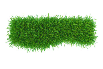 The abstract part of the area of green grass. 3d rendering