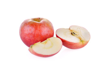 Ripe apple on white background