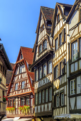 Fototapeta na wymiar Traditional half-timbered houses in historic area Strasbourg, Fr