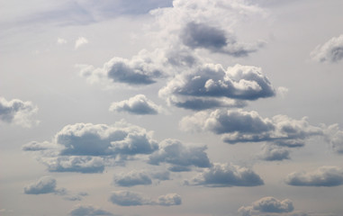 Background of nice clouds lighted on one side