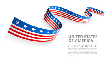 Vector Banner with USA Flag colors