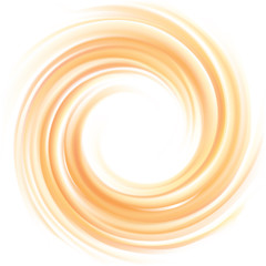 Vector light orange background of swirling texture