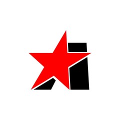 Red Star Abc Alphabet Logo Vector