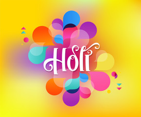 Happy Holi, Indian holiday and festival poster, banner, colorful vector illustration