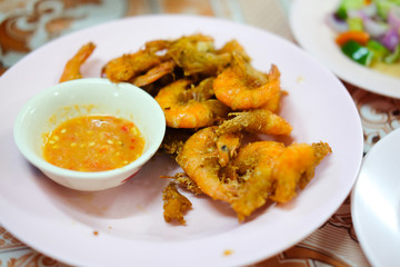Fried crispy shrimp