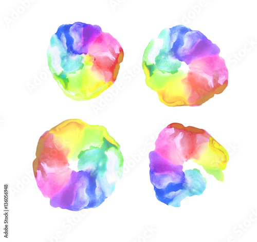 "Watercolor rainbow background" Stock photo and royalty-free images on
