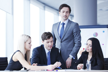 Teamwork of business people