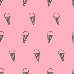 seamless ice cream pattern